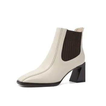 Top Quality Solid Genuine Leather Women Ankle Boots Autumn New Square Toe Strange Style Basic Chelsea Boots
Top Quality Solid Genuine Leather Women Ankle Boots Autumn New Square Toe Strange Style Basic Chelsea Boots