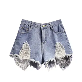 Harajuku Denim Shorts Women 2020 Summer Sequins High Waist Ripped Fringe Teen Girls Korean Jeans Shorts Plus Size 5XL r536
Harajuku Denim Shorts Women 2020 Summer Sequins High Waist Ripped Fringe Teen Girls Korean Jeans Shorts Plus Size 5XL r536