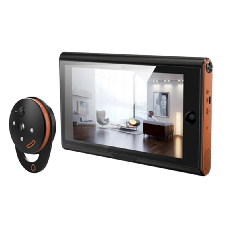 ABKT-7 Inch Wireless Digital Peephole Viewer Home Security Smart Video Doorbell Pir Motion Detection&Recording 170 Degrees Angle
ABKT-7 Inch Wireless Digital Peephole Viewer Home Security Smart Video Doorbell Pir Motion Detection&Recording 170 Degrees Angle