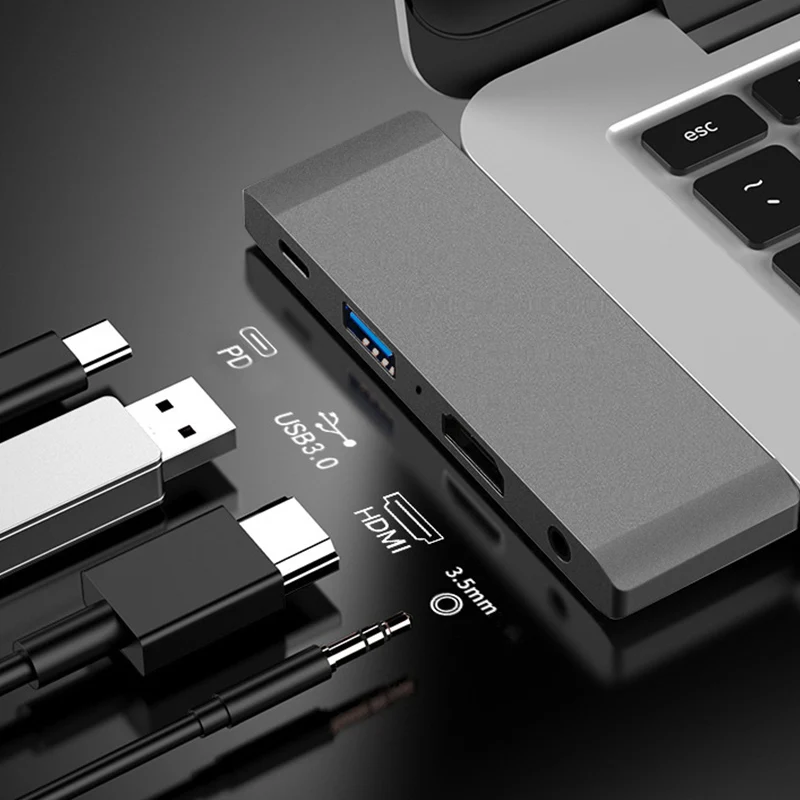 USB C hub Type C to 4K HDMI Hub USB 3.0 Audio port Adapter DP Charging Port for MacBook Pro Samsung Galaxy S8 Huawei P20 Pro
USB C hub Type C to 4K HDMI Hub USB 3.0 Audio port Adapter DP Charging Port for MacBook Pro Samsung Galaxy S8 Huawei P20 Pro