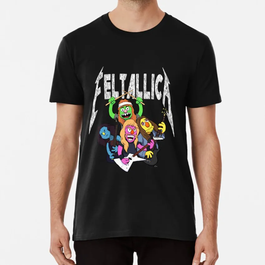 Feltallica T shirt feltallica muppets puppets master of puppets james hetfield lars ulrich kirk hammett cliff burton parody
Feltallica T shirt feltallica muppets puppets master of puppets james hetfield lars ulrich kirk hammett cliff burton parody