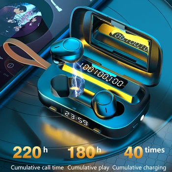 Sports Fitness Wireless Headsets Stereo TWS Bluetooth Earbuds Wireless Earphones with Digital Display Charging Case 
Sports Fitness Wireless Headsets Stereo TWS Bluetooth Earbuds Wireless Earphones with Digital Display Charging Case