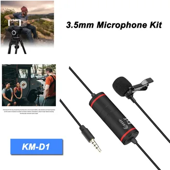 KM-D1 Cable Lavalier Cilp Microphone With Button Battery Condenser Microphone for Phone & Camera SLR Vlog Recordering microfono
KM-D1 Cable Lavalier Cilp Microphone With Button Battery Condenser Microphone for Phone & Camera SLR Vlog Recordering microfono