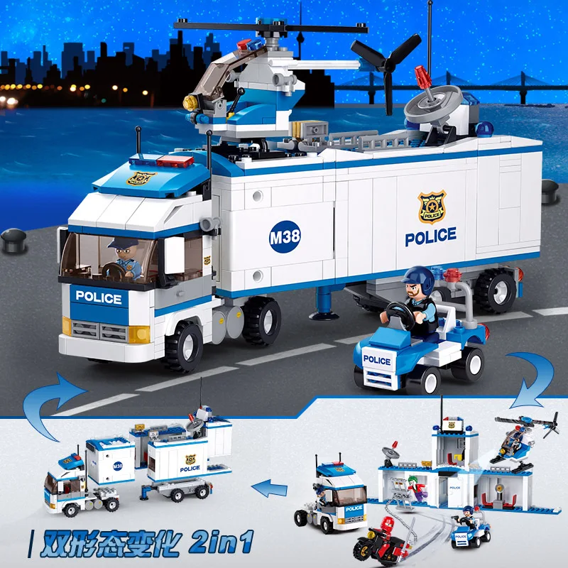 SLUBAN Assembled Building Blocks 0376-Transformation China Mobile Police Truck Boy Educational Building Blocks Toy Gift
SLUBAN Assembled Building Blocks 0376-Transformation China Mobile Police Truck Boy Educational Building Blocks Toy Gift
