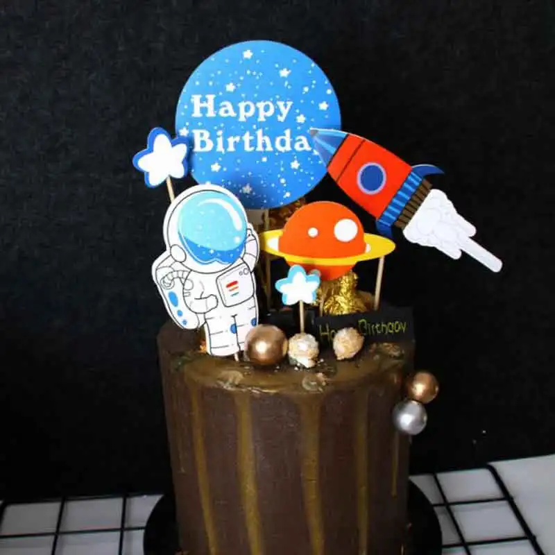 1 set Creative astronauts Spacecraft Rocket Universe Cake Topper with Toothpick for Birthday Party Decoration Dessert Gifts
1 set Creative astronauts Spacecraft Rocket Universe Cake Topper with Toothpick for Birthday Party Decoration Dessert Gifts