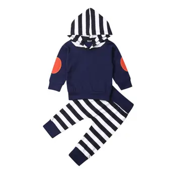 2pcs Newborn Toddler Baby Boys Clothes Striped Hooded T-shirt Tops+Pants Outfits Toddler Baby Boy Set Babies Clothing Tracksuit
2pcs Newborn Toddler Baby Boys Clothes Striped Hooded T-shirt Tops+Pants Outfits Toddler Baby Boy Set Babies Clothing Tracksuit