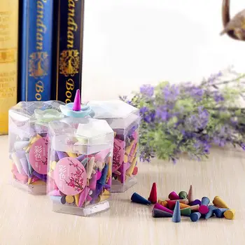 Approx 180pc/Box Lavender Mixed Scents Incense Cones Natural Sandalwood Incense Fresh Air Assorted Office Home 12-15min Burning
Approx 180pc/Box Lavender Mixed Scents Incense Cones Natural Sandalwood Incense Fresh Air Assorted Office Home 12-15min Burning