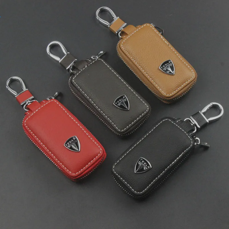 1Pcs Car Key Case Cover Belt Genuine Leather Key Bag for Tesla Model S or Model X 3 Emblem Badge Car Styling
1Pcs Car Key Case Cover Belt Genuine Leather Key Bag for Tesla Model S or Model X 3 Emblem Badge Car Styling