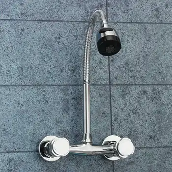 360 Degree Basin Sink Faucet Tap Mixer Tap Dual Handle Hot Cold Water Faucet Wall Mounted Adjustable Swivel Spout Head Kitchen
360 Degree Basin Sink Faucet Tap Mixer Tap Dual Handle Hot Cold Water Faucet Wall Mounted Adjustable Swivel Spout Head Kitchen