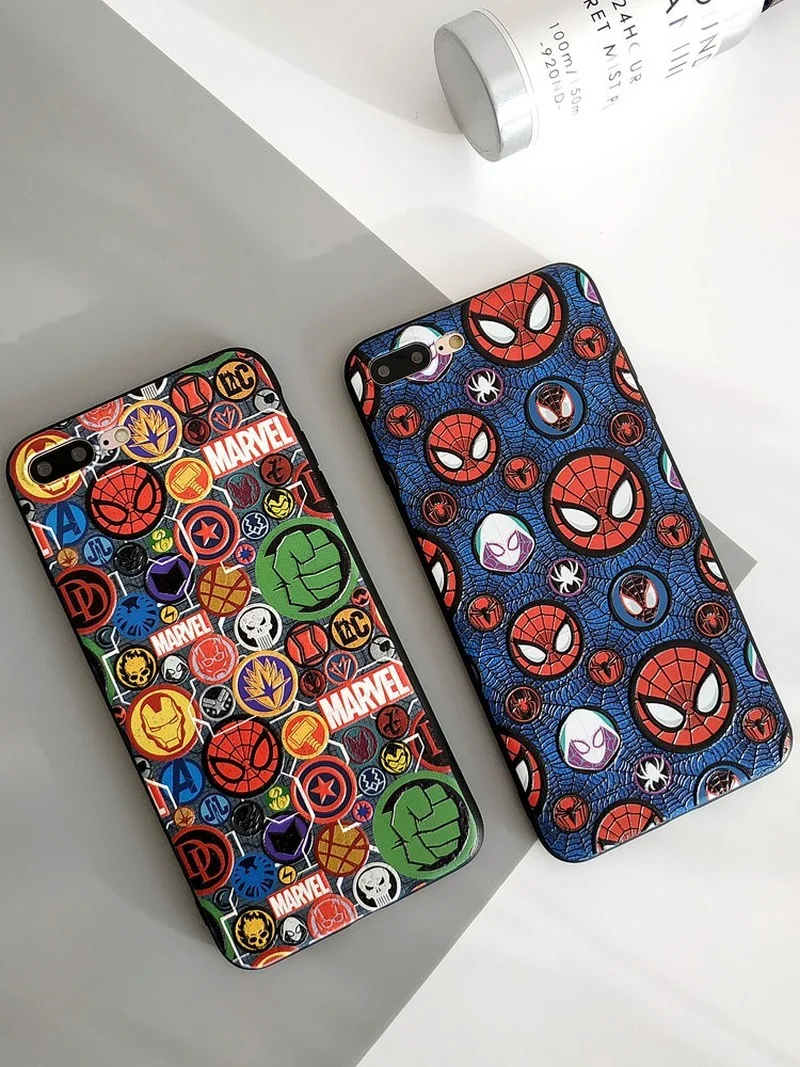 С принтами "Marvel" "Мстители" знак чехол для телефона IPhone 6 / 6S 7/8/X/XS XR XS Max с