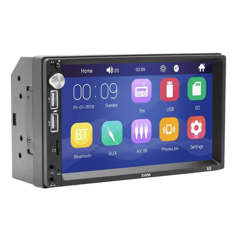 2 DIN 7 inch Universal MP5 Touch Screen Car Multimedia Player with bluetooth, FM radio and mobile phone interconnection function
2 DIN 7 inch Universal MP5 Touch Screen Car Multimedia Player with bluetooth, FM radio and mobile phone interconnection function