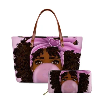 HYCOOL Cute Black African Girl Wallet& Handbag Set Women Fashion Clutch Bag Beach Bags Female Cosmetic Pouch Bag Casual Purse
HYCOOL Cute Black African Girl Wallet& Handbag Set Women Fashion Clutch Bag Beach Bags Female Cosmetic Pouch Bag Casual Purse