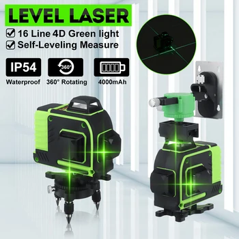 16 Line 360 Horizontal Vertical Cross 4D Green Light Laser Level Self-Leveling Measure Super Powerful Laser Beam
16 Line 360 Horizontal Vertical Cross 4D Green Light Laser Level Self-Leveling Measure Super Powerful Laser Beam