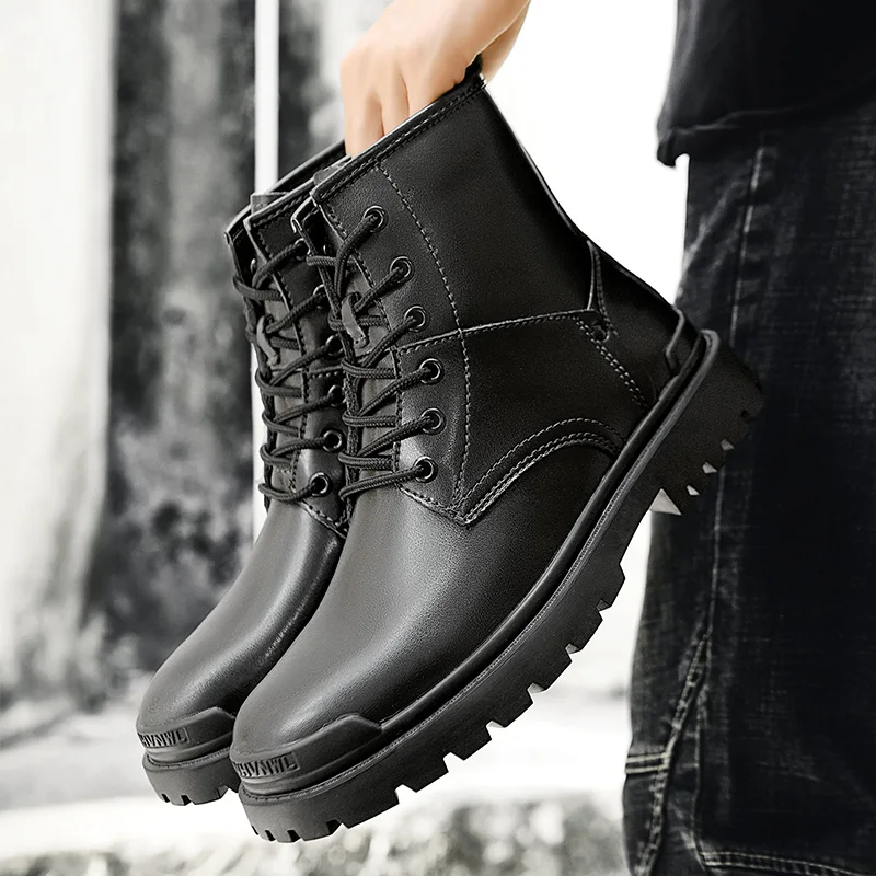 Men's Martins Boots American retro tooling boots Casual Winter Warm Leather Men's Boots Vintage Man Lace up Ankle Boots
Men's Martins Boots American retro tooling boots Casual Winter Warm Leather Men's Boots Vintage Man Lace up Ankle Boots