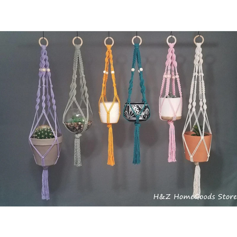 Extra Large Macrame Plant Hanger - Boho Wall Tapestry with Deep Net Pocket 1 H234c39f2926d4edb9ffd8b92bfcaf815M