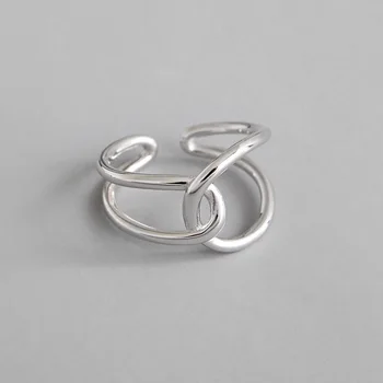 New Romantic Couple Sterling 925 Silver Jewelry Overlapping Ring Round Women Men Fine Jewelry For Engagement Bijoux
New Romantic Couple Sterling 925 Silver Jewelry Overlapping Ring Round Women Men Fine Jewelry For Engagement Bijoux