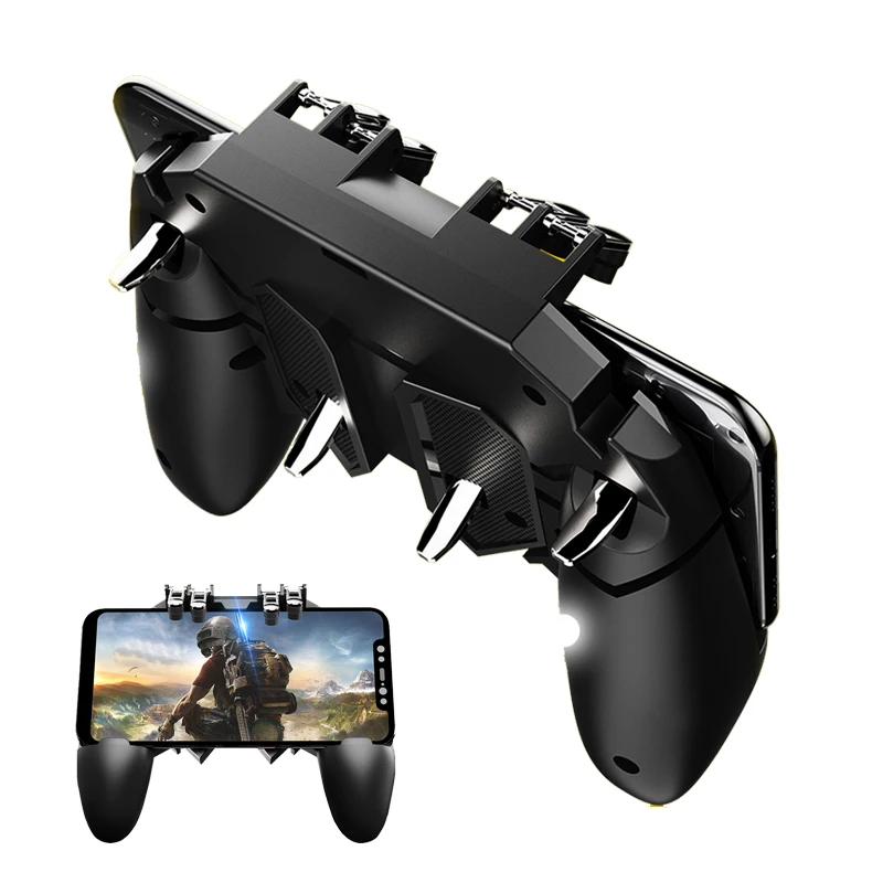 AK66 Six Finger for PUBG Mobile Gamepad Controller Triggers for IOS Android Mobile Phone Trigger Control Shooter Handle Joystick
AK66 Six Finger for PUBG Mobile Gamepad Controller Triggers for IOS Android Mobile Phone Trigger Control Shooter Handle Joystick