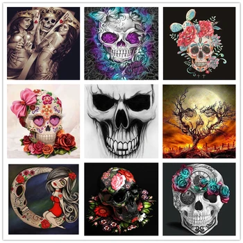 5D DIY Diamond Embroidery Skull Full Round Diamond Painting Cross Stitch Skeleton Arts Puzzle Rhinestone Home Decor
5D DIY Diamond Embroidery Skull Full Round Diamond Painting Cross Stitch Skeleton Arts Puzzle Rhinestone Home Decor