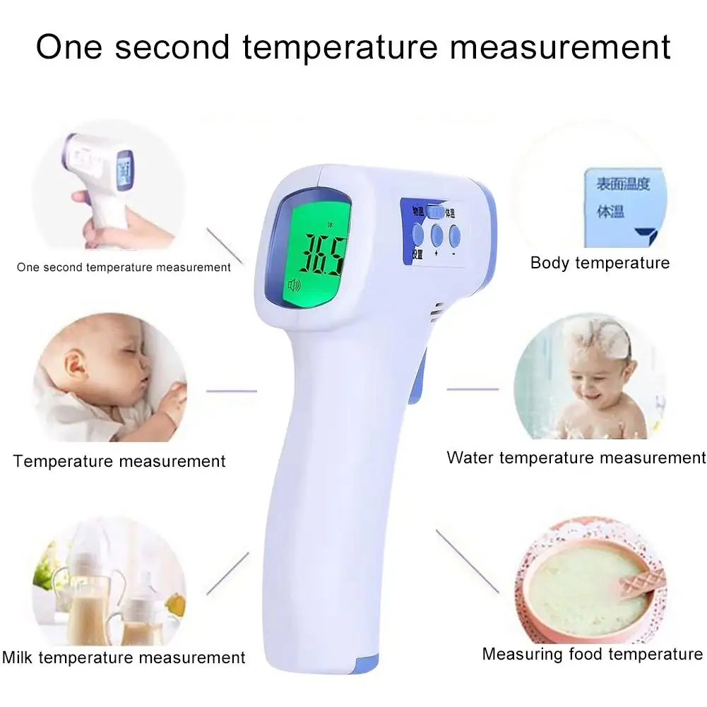 Digital Thermometer 3 Color Backlight Infrared Body Forehead Thermometer Temperature Meter
Digital Thermometer 3 Color Backlight Infrared Body Forehead Thermometer Temperature Meter