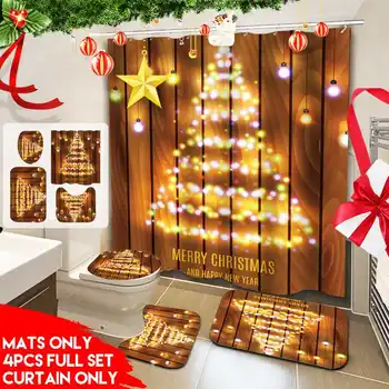 1/3/4PCS Bathroom Shower Curtain Set Wooden Strip Christmas Tree Bathroom Shower Curtain Non-slip Mats Toilet Cover Set
1/3/4PCS Bathroom Shower Curtain Set Wooden Strip Christmas Tree Bathroom Shower Curtain Non-slip Mats Toilet Cover Set