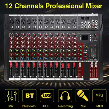 bluetooth Audio Mixer Mixing Console with USB MP3 Jack 12 Channel Professional Karaoke Amplifier 48V Phantom Power Fast Ship
bluetooth Audio Mixer Mixing Console with USB MP3 Jack 12 Channel Professional Karaoke Amplifier 48V Phantom Power Fast Ship