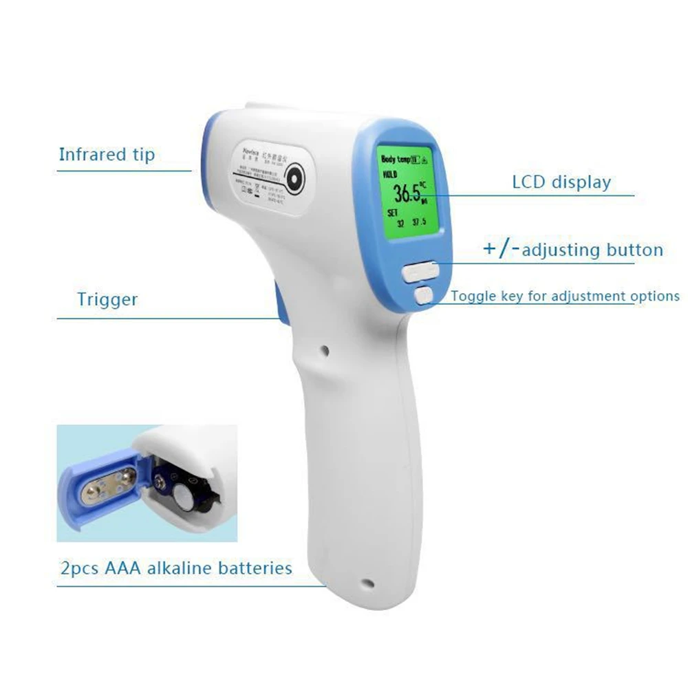 Infrared Thermometer Digital Temperatur Thermometer IR Non-contact Forehead Body Surface Temperature instruments CE ROHS FCC
Infrared Thermometer Digital Temperatur Thermometer IR Non-contact Forehead Body Surface Temperature instruments CE ROHS FCC