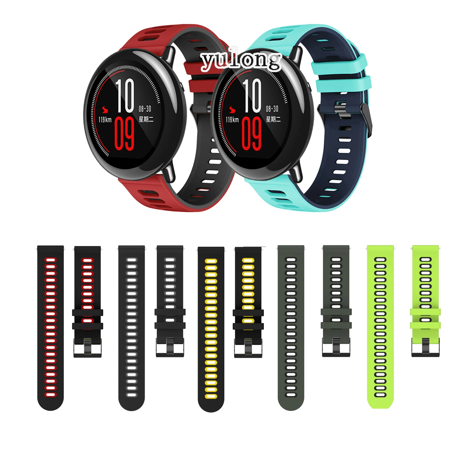 Colorful Silicone Watch Strap Band For Huami Amazfit Pace Smart Watch Wrist band for Amazfit GTR 2 2e Stratos 2 3 22mm straps
Colorful Silicone Watch Strap Band For Huami Amazfit Pace Smart Watch Wrist band for Amazfit GTR 2 2e Stratos 2 3 22mm straps