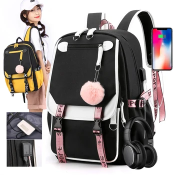 Cute Women girls School Backpacks Anti Theft USB Charge Backpack Waterproof Bagpack School Bags Teenage Travel Bag Black Kawaii 
Cute Women girls School Backpacks Anti Theft USB Charge Backpack Waterproof Bagpack School Bags Teenage Travel Bag Black Kawaii