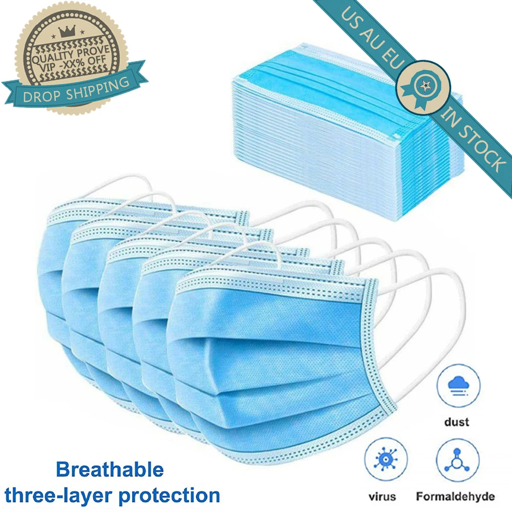100Pcs 3-layer Proof Surgical Masks One Time Anti Dust Windproof Bacteria Mouth Face Influenza Earloop Non Woven Mouth Dust Mask
100Pcs 3-layer Proof Surgical Masks One Time Anti Dust Windproof Bacteria Mouth Face Influenza Earloop Non Woven Mouth Dust Mask
