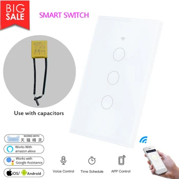WiFi Smart Wall Touch Switch 170-250V Tuya/smart Life APP Remote Control Wi-Fi 2.4GHz Smart Home Switch For Alexa Google Home
WiFi Smart Wall Touch Switch 170-250V Tuya/smart Life APP Remote Control Wi-Fi 2.4GHz Smart Home Switch For Alexa Google Home