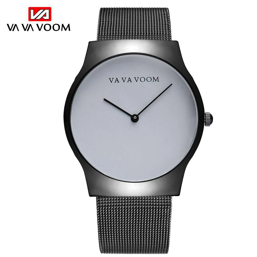VA VA VOOM Simple Nordic Design Style Man Watch 2020 Tungsten Black Stainless Steel Watch Mesh No Scale Joker Mens Wrist Watch
VA VA VOOM Simple Nordic Design Style Man Watch 2020 Tungsten Black Stainless Steel Watch Mesh No Scale Joker Mens Wrist Watch