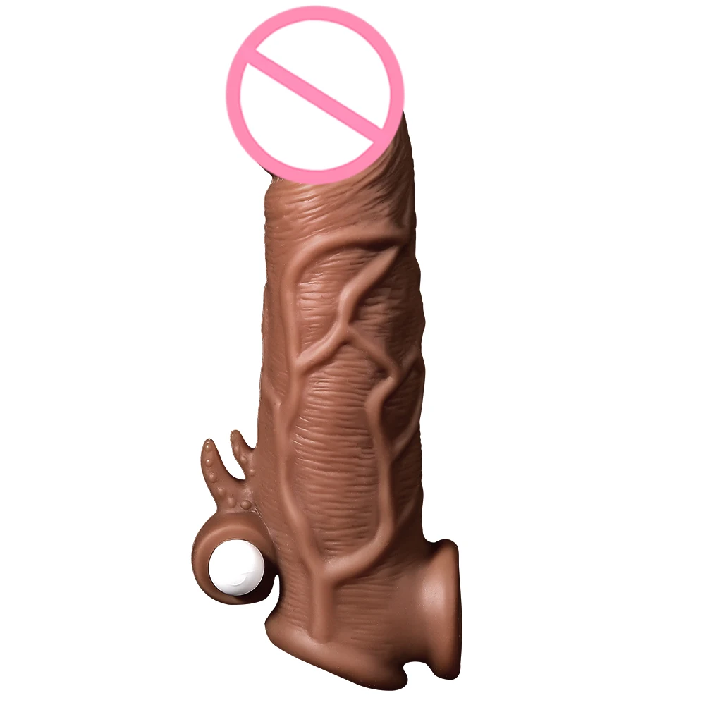 Фото Вибрационный член Для мужчин многоразовые насадки на пенис - купить