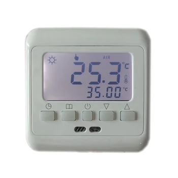 Weekly Programmable Temperature Controller Floor Heating Thermostat Touch Screen White LCD Backlight BYL104B with NTC Sensor
Weekly Programmable Temperature Controller Floor Heating Thermostat Touch Screen White LCD Backlight BYL104B with NTC Sensor