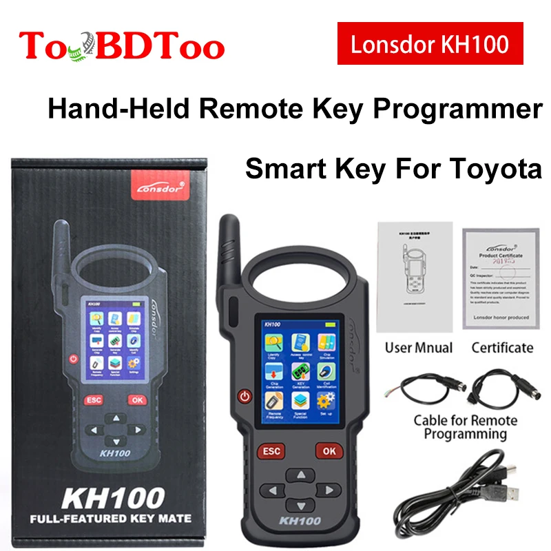 Lonsdor Original KH100 Hand-Held Remote Key Programmer Generator Detect IMMO Unlock Smart Key For Toyota
Lonsdor Original KH100 Hand-Held Remote Key Programmer Generator Detect IMMO Unlock Smart Key For Toyota