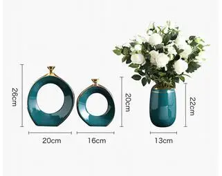 GREEN CERAMIC VASE GOLDEN STRIPES GLAZED PORCELAIN VASES DECORATIVE FLORAL FLOWERS ARRANGEMENT CRAFTS HOME DECORATION MODERN
GREEN CERAMIC VASE GOLDEN STRIPES GLAZED PORCELAIN VASES DECORATIVE FLORAL FLOWERS ARRANGEMENT CRAFTS HOME DECORATION MODERN