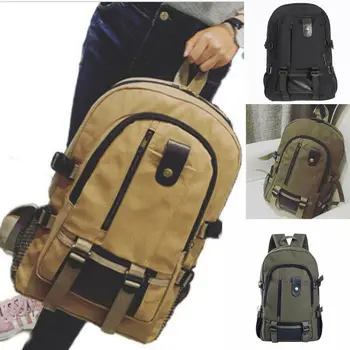 Men Women Canvas Rucksack Satchel Hiking Camping Shoulder Backpack Travel School Bags Vintage Casual Travel Canvas Backpack 
Men Women Canvas Rucksack Satchel Hiking Camping Shoulder Backpack Travel School Bags Vintage Casual Travel Canvas Backpack