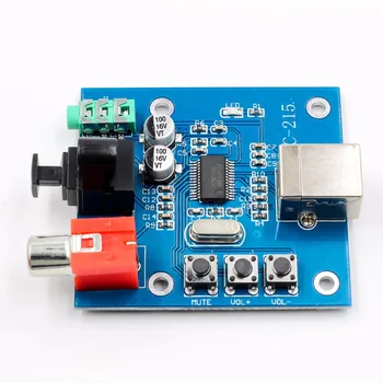 PCM2704 USB DAC USB Power fiber optic coaxial analog output for Raspberry Pi Raspbian RaspBMC Windows 7 need no drive
PCM2704 USB DAC USB Power fiber optic coaxial analog output for Raspberry Pi Raspbian RaspBMC Windows 7 need no drive