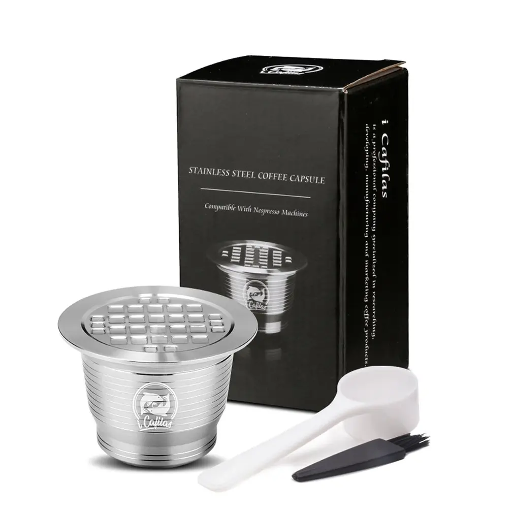 Refillable Square-hole Coffee Capsule Pod Filter Dripper Tamper Stainless steel Compatible with Nespresso Coffee Machine
Refillable Square-hole Coffee Capsule Pod Filter Dripper Tamper Stainless steel Compatible with Nespresso Coffee Machine