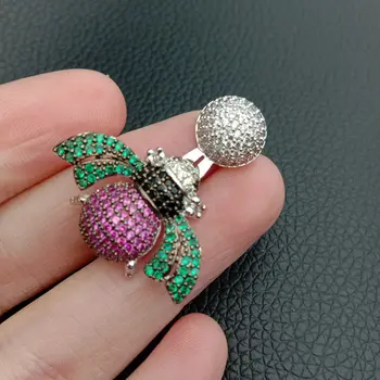 Cubic Zircon Micro pave beetle fixed interlayer clasp clip double connector DIY Jewelry Findings
Cubic Zircon Micro pave beetle fixed interlayer clasp clip double connector DIY Jewelry Findings