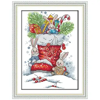 The rabbit in the Christmas boots counted printed on the canvas 11CT 14CT DIY kits Cross Stitch embroidery needlework Sets
The rabbit in the Christmas boots counted printed on the canvas 11CT 14CT DIY kits Cross Stitch embroidery needlework Sets