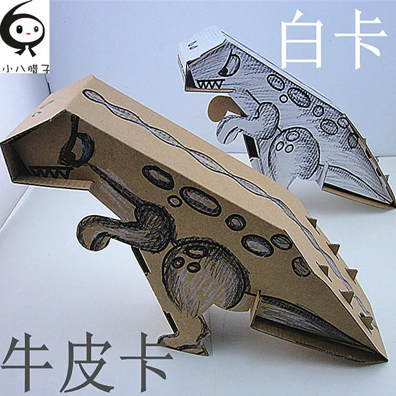Blank Snap Gauge Dinosaur DIY Creative Papercraft Hand-made Material Children Coloured Drawing White Mold Coloring Painting
Blank Snap Gauge Dinosaur DIY Creative Papercraft Hand-made Material Children Coloured Drawing White Mold Coloring Painting