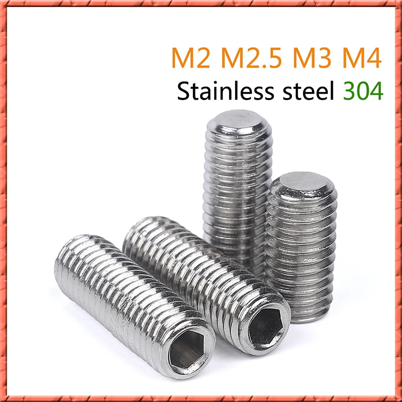 500pcs/lot din913 sainless steel hexagon socket flat end set screw m2m2.5m3m4 headless machine meter screw top screw set screw
500pcs/lot din913 sainless steel hexagon socket flat end set screw m2m2.5m3m4 headless machine meter screw top screw set screw