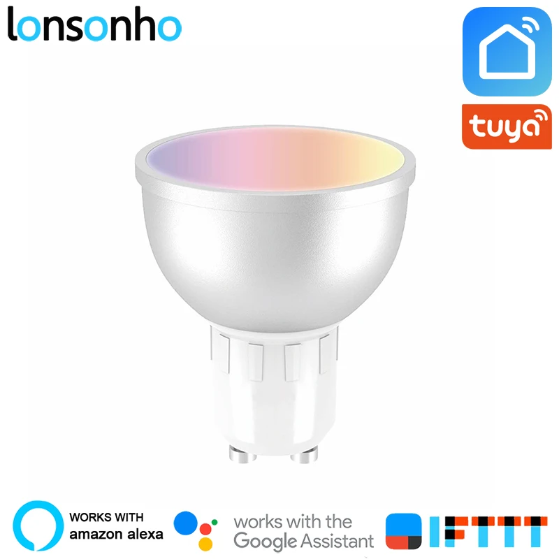 Lonsonho GU10 Smart Wifi Light Bulb Led Lamp 5W 230lm RGB 6500K Wireless Remote Control Works With Alexa Google Home
Lonsonho GU10 Smart Wifi Light Bulb Led Lamp 5W 230lm RGB 6500K Wireless Remote Control Works With Alexa Google Home