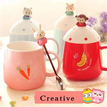 Children Ceramic Mug Cute Funny Mug with Lid and Spoon Personalized Drinkware tazas Eco-friendly Ceramic Creative Mugs QZJ020
Children Ceramic Mug Cute Funny Mug with Lid and Spoon Personalized Drinkware tazas Eco-friendly Ceramic Creative Mugs QZJ020