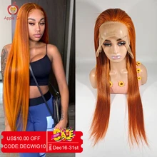 32 InchTransparent Lace Front Wig Orange Color Brazilian Straight Human Hair Lace Frontal Wigs 180% Density 13x4 SIZE
32 InchTransparent Lace Front Wig Orange Color Brazilian Straight Human Hair Lace Frontal Wigs 180% Density 13x4 SIZE