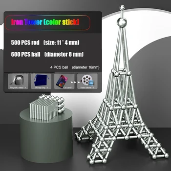 76-1100pcs Magnet Building Blocks Construction Set Magnetic Sticks Non-magnetic Ball Puzzle Stacking Game Sculpture Desk Toys
76-1100pcs Magnet Building Blocks Construction Set Magnetic Sticks Non-magnetic Ball Puzzle Stacking Game Sculpture Desk Toys