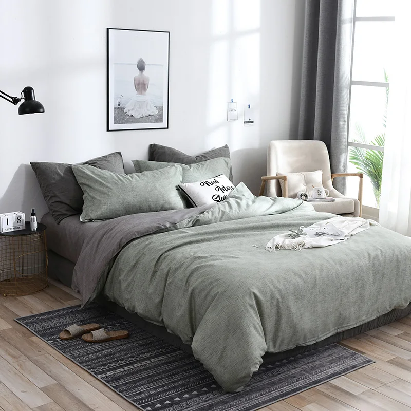 Sisher Soild AB Side Bedding Set Simple King Size Modern Luxury Duvet Cover Sets Queen Double Single Bed Linens Brief Bedclothes
Sisher Soild AB Side Bedding Set Simple King Size Modern Luxury Duvet Cover Sets Queen Double Single Bed Linens Brief Bedclothes