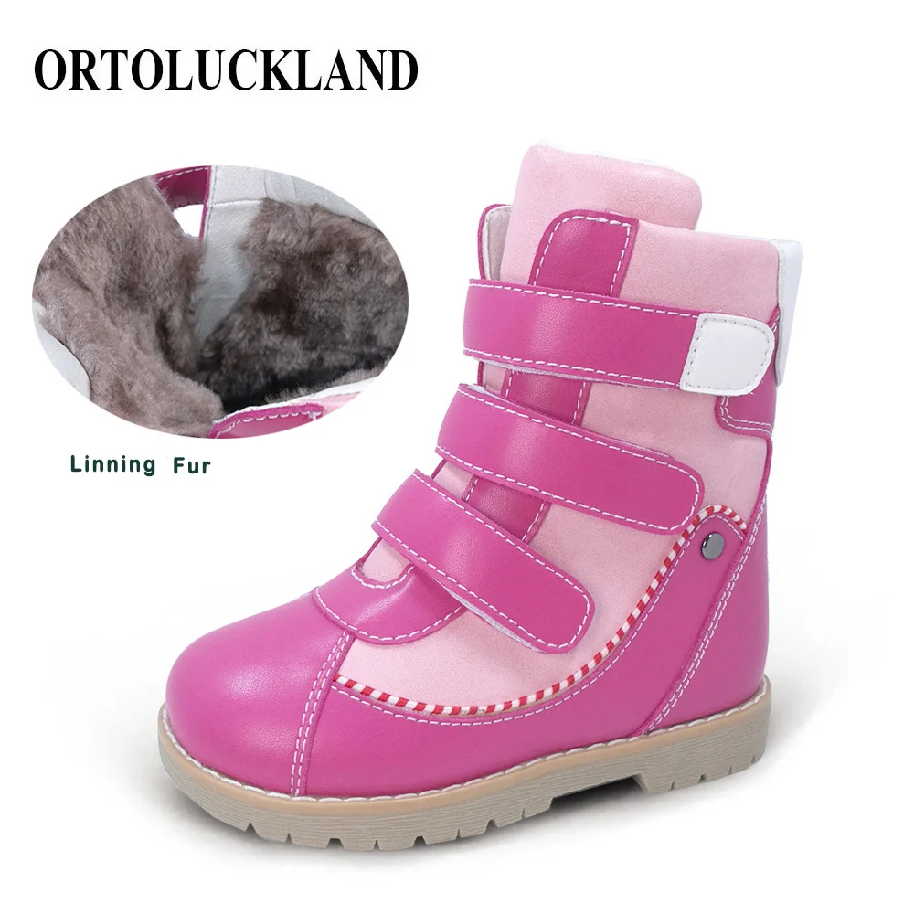 Ortoluckland Girls Pink boots orthopedic shoes for children kids fashion long fur snow boots hook and loop footwear for toddler
Ortoluckland Girls Pink boots orthopedic shoes for children kids fashion long fur snow boots hook and loop footwear for toddler