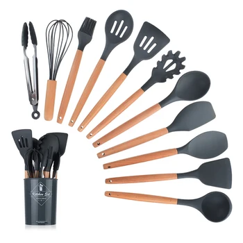 11Pcs Silicone Kitchenware Cooking Utensils Set Heat Resistant Kitchen Non-Stick Cooking Utensils With Wooden Handle Kitchenware
11Pcs Silicone Kitchenware Cooking Utensils Set Heat Resistant Kitchen Non-Stick Cooking Utensils With Wooden Handle Kitchenware