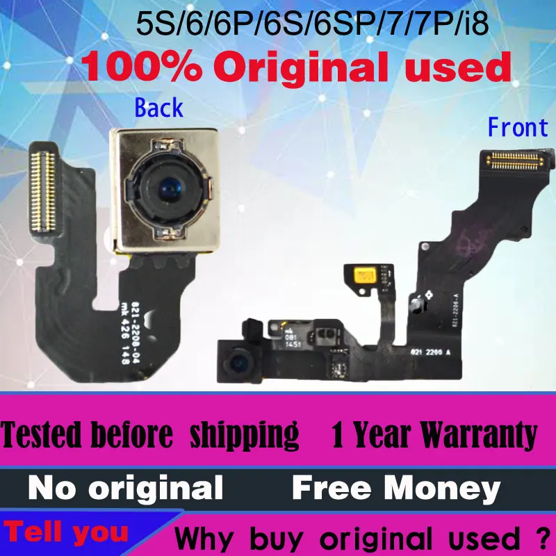 100% ORiginal Used Back Front Camera For iPhone 6 6s 7 8 Plus Facing Camera For iPhone 5S 6SP 7P Rear Camera Module Flex Cable
100% ORiginal Used Back Front Camera For iPhone 6 6s 7 8 Plus Facing Camera For iPhone 5S 6SP 7P Rear Camera Module Flex Cable
